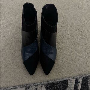 Stylish Black and Blue Impo Women's Ankle Boots